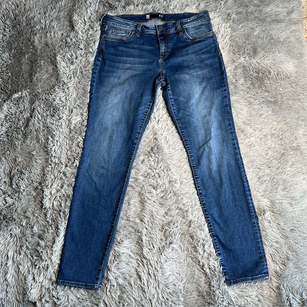 Kut From The Kloth Jeans Womens Size 14 Whiskered Skinny Jeans